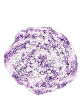 Handmade Crochet Doily Purple and Pink - centrepiece decor